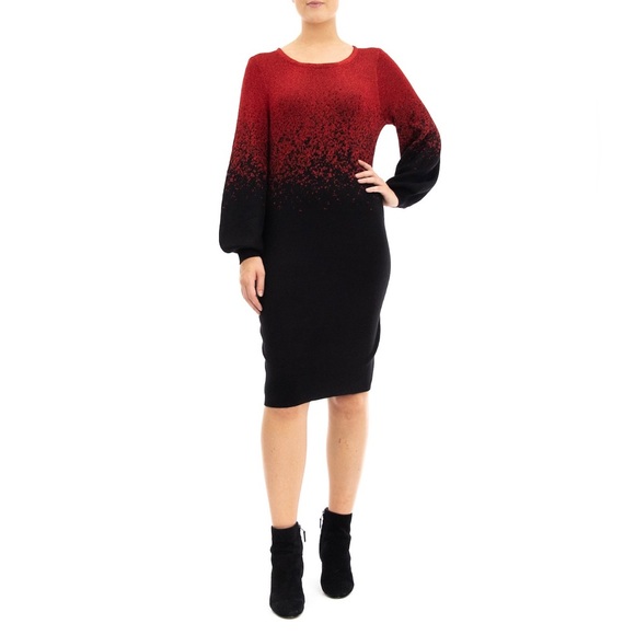 Nina Leonard Dresses & Skirts - NWT Nina Leonard Balloon Sleeve Sweater Dress Size Large